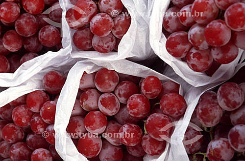  Cachos de uvas vermelhas embalados com papel - estudo de embalagens da Embrapa - Zona Oeste - Rio de Janeiro - RJ - Brasil  - Rio de Janeiro - Rio de Janeiro - Brasil
