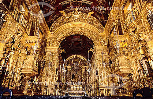  Interior da Igreja da Penitência com entalhes de madeira folheada à ouro - Rio de Janeiro - RJ - Brasil  - Rio de Janeiro - Rio de Janeiro - Brasil