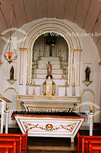  Interior da Capela de São João Batista - Altar - Barra de São João - RJ - Brasil 
obs.: foto digital   - Rio de Janeiro - Rio de Janeiro - Brasil