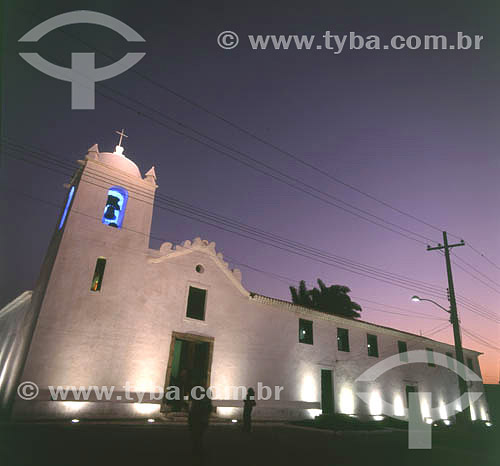  Igreja da Matriz à noite - São Pedro da Aldeia - RJ - Brasil  - São Pedro da Aldeia - Rio de Janeiro - Brasil