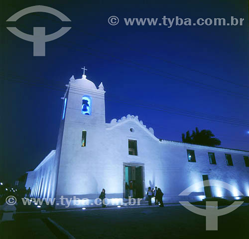  Igreja da Matriz à noite - São Pedro da Aldeia - RJ - Brasil  - São Pedro da Aldeia - Rio de Janeiro - Brasil