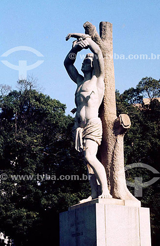  Estátua de São Sebastião, Praça Luis de Camões - Glória - Rio de Janeiro - RJ - Brasil  - Rio de Janeiro - Rio de Janeiro - Brasil