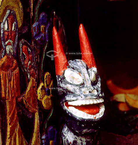  Artesanato: diabo, imagem religiosa - Candomblé - BA - Brasil  - Bahia - Brasil