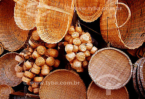  Artesanato - cestos de palha - Mercado São Joaquim - Salvador - BA - Brasil  - Salvador - Bahia - Brasil