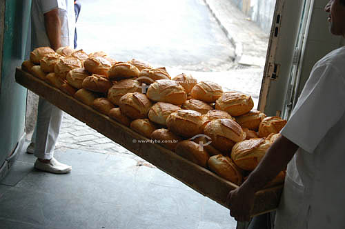  Fabricação de pão - Padaria São Domingos - Bairro do Bexiga - São Paulo - SP - 25-01-2004 - Brasil  - São Paulo - São Paulo - Brasil