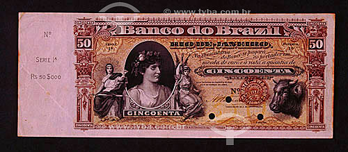  Dinheiro - Cédula de cinqüenta mil Réis (50.000) - 1890 