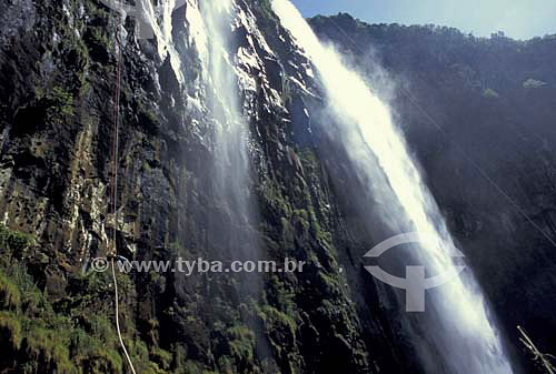  Rapel no Salto São Francisco - Prudentópolis - Paraná - Brasil - Março de 2004  - Prudentópolis - Paraná - Brasil