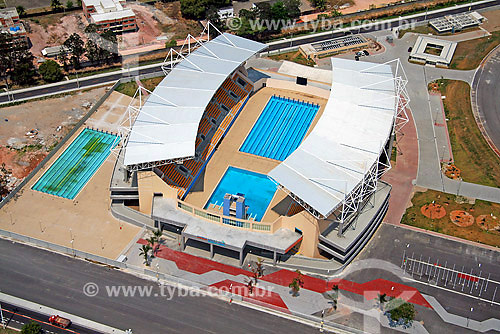  Vista aérea do Parque Aquático Maria Lenk - Complexo do Autódromo - Jacarepagua - Rio de Janeiro - RJ - Brasil - Setembro de 2007  - Rio de Janeiro - Rio de Janeiro - Brasil
