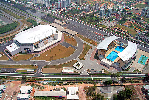  Vista aérea da Arena Multiuso e do Parque Aquático Maria Lenk - Complexo do Autódromo - Jacarepagua - Rio de Janeiro - RJ - Brasil - Setembro de 2007  - Rio de Janeiro - Rio de Janeiro - Brasil