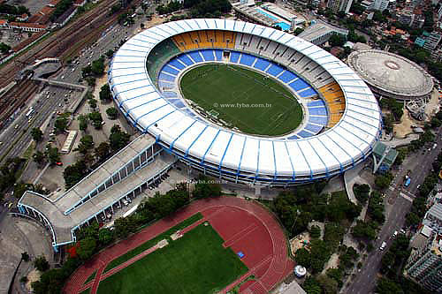  Vista aérea do estádio Jornalista Mario Filho (Maracanã) com Maracanãzinho ao fundo - Rio de Janeiro - RJ - Brasil  - Rio de Janeiro - Rio de Janeiro - Brasil