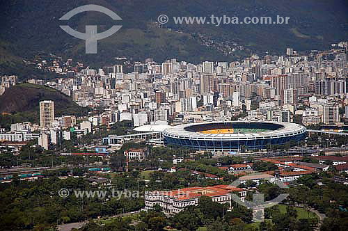  Vista aérea do estádio Maracanã e bairro da Tijuca ao fundo - Rio de Janeiro - RJ - Brasil  - Rio de Janeiro - Rio de Janeiro - Brasil