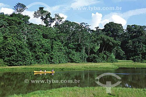  Paisagem num pequeno lago próximo a Xapuri - Floresta Amazônica - Acre - maio de 2001  - Acre - Brasil