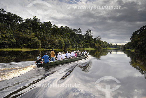  Turistas passeando no Rio Ariaú - AM - Brasil  - Amazonas - Brasil