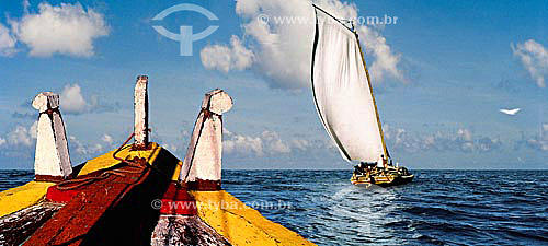  Saveiros no mar de Salvador - BA - Brasil  - Salvador - Bahia - Brasil