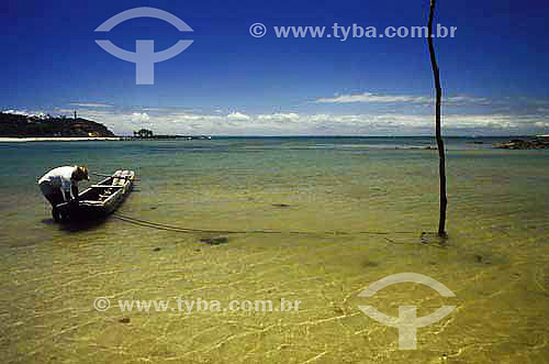  Pescador em Morro de São Paulo - Bahia - Brasil  - Cairu - Bahia - Brasil