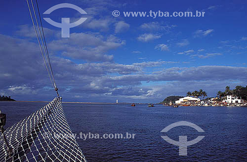  Detalhe de barco em Itacaré - Costa do Cacau - APA (Área de Proteção Ambiental) - Serra Grande  - Itacaré - Bahia - Brasil