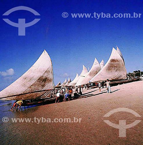  Jangadas na praia - CE - Brasil  - Ceará - Brasil