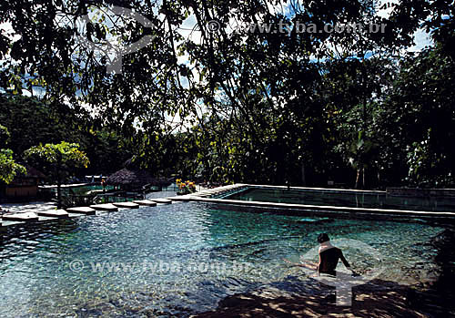  Pessoa na piscina da Pousada do Rio Quente - GO - Brasil  - Goiás - Brasil