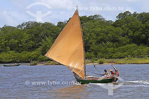  Jangada no Rio Preguiça - Barreirinha - Maranhão - Brasil fevereiro 2006  - Barreirinha - Maranhão - Brasil