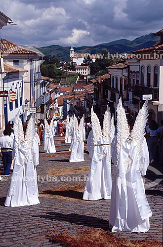  Festa religiosa - Procissão na Semana Santa - Ouro Preto  - MG - Brasil   A cidade de Ouro Preto é Patrimônio Mundial pela UNESCO desde 05-09-1980.  - Ouro Preto - Minas Gerais - Brasil