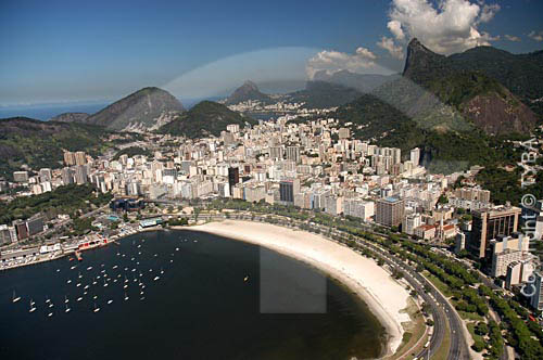  Vista aérea da enseada de Botafogo - Rio de Janeiro - RJ - Brasil  foto digital  - Rio de Janeiro - Rio de Janeiro - Brasil