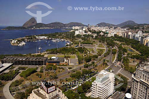  Vista do Aterro e Marina da Glória com Pão de Açucar ao fundo - Glória - Rio de Janeiro - RJ - Brasil  - Rio de Janeiro - Rio de Janeiro - Brasil