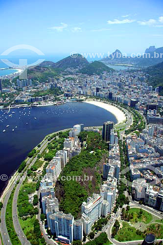  Vista aérea da Enseada de Botafogo com Morro da Viúva em primeiro plano e Zona Sul ao fundo - Rio de Janeiro - RJ - Brasol - Novembro de 2006  - Rio de Janeiro - Rio de Janeiro - Brasil