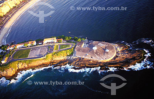  Vista aérea do Forte de Copacabana, construído no século XVIII e atualmente  transformado em centro cultural. - Copacabana - Rio de Janeiro - RJ - Brasil  - Rio de Janeiro - Rio de Janeiro - Brasil