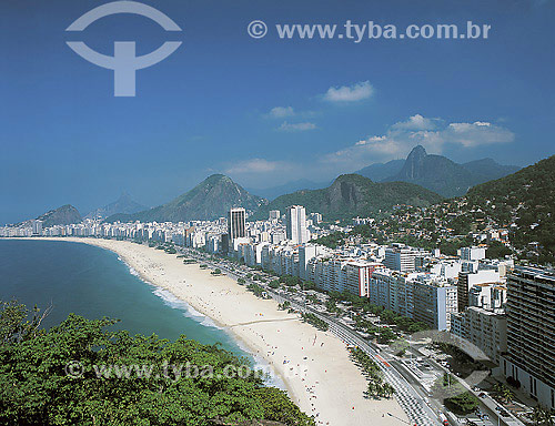  Praia de Copacabana,vista do alto do Forte Duque de Caxias - Rio de Janeiro - RJ - Brasil  - Rio de Janeiro - Rio de Janeiro - Brasil