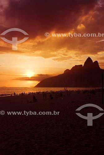  Pôr-do-sol no Leblon - Rio de Janeiro - RJ - Brasil  - Rio de Janeiro - Rio de Janeiro - Brasil