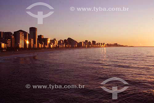  Nascer do sol nas praias de Ipanema e Leblon - Rio de Janeiro - RJ - Brasil  - Rio de Janeiro - Rio de Janeiro - Brasil