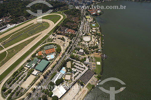  Vista aérea do Jockey Club e Lagoa Rodrigo de Freitas - Rio de Janeiro - RJ - Brasil  - Rio de Janeiro - Rio de Janeiro - Brasil