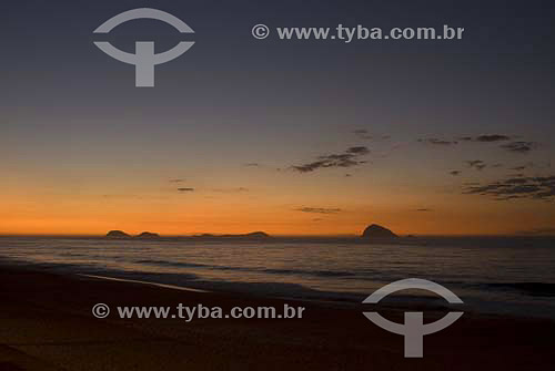 Nascer do sol na praia de São Conrado - Rio de Janeiro - RJ - Brasil  - Rio de Janeiro - Rio de Janeiro - Brasil