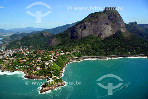  Vista aérea do Joá  e do Elevado do Joá com Pedra da Gávea ao fundo - Barra da Tijuca - Rio de Janeiro - RJ - Brasil - Novembro de 2006  - Rio de Janeiro - Rio de Janeiro - Brasil