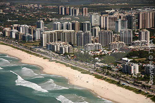  Vista aérea da praia da Barra da Tijuca - Rio de Janeiro - RJ - Brasil  foto digital  - Rio de Janeiro - Rio de Janeiro - Brasil