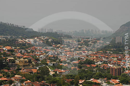  Vista aérea das casas da Barra da Tijuca - Rio de Janeiro - RJ - Brasil / Data: 2004 