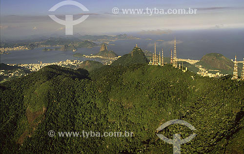  Antenas no morro do Corcovado - Rio de Janeiro - RJ - Brasil  - Rio de Janeiro - Rio de Janeiro - Brasil