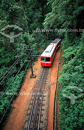  Trem de acesso ao Cristo Redentor - Rio de Janeiro - RJ - Brasil / Data: 1999 