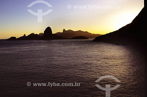  Baia da Guanabara vista do forte de Embui em Niterói - RJ - Brasil  - Niterói - Rio de Janeiro - Brasil