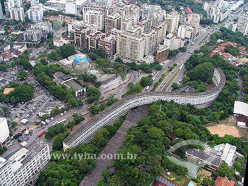  Vista aérea do Minhocão e do Planatário da Gávea - Rio de Janeiro - RJ - Brasil - Julho 2005  - Rio de Janeiro - Rio de Janeiro - Brasil