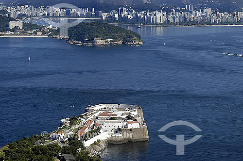  Vista da Fortaleza de Santa Cruz, entrada da Baía de Guanabara ao fundo - Rio de Janeiro - RJ - Brasil  - Niterói - Rio de Janeiro - Brasil