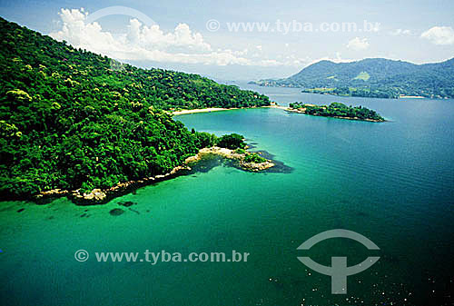  Vista aérea do mar de Angra dos Reis / Local : Angra dos Reis - Rio de Janeiro (RJ) - Brasil / Data: 2002 