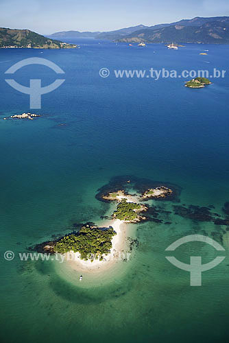  Vista aérea de pequenas ilhas na Baía de Angra - Costa Verde - Angra dos Reis - RJ - Brasil  - Angra dos Reis - Rio de Janeiro - Brasil