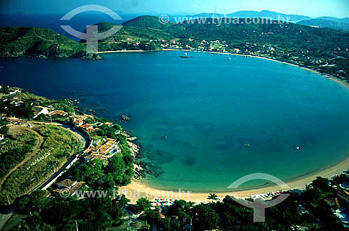  Vista aérea da Praia da Ferradura - Búzios - Costa do Sol - Região dos Lagos - RJ - Brasil  - Armação dos Búzios - Rio de Janeiro - Brasil