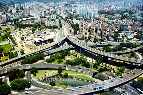  Vista aérea de viadutos perto do centro - Rio de Janeiro - RJ - Brasil - Novembro de 2006  - Rio de Janeiro - Rio de Janeiro - Brasil