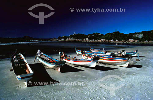  Pescadores de origem portuguesa e açoriana, habitantes do litoral sul desde o século XVIII, quando aqui chegaram os primeiros contingentes.  Dedicam-se à pesca oceânica e de camarão, nas enseadas de Laguna - SC - Brasil



  - Laguna - Santa Catarina - Brasil