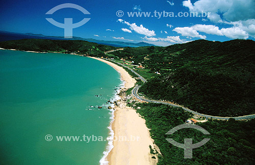  Taquaras - estrada na beira da praia, rodovia - litoral de Santa Catarina - Brasil  - Santa Catarina - Brasil