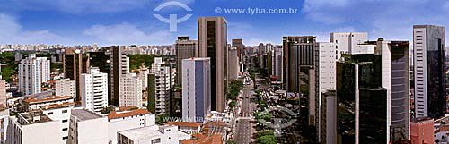  Vista panorâmica da Av. Paulista durante o dia - São Paulo - SP - Brasil  - São Paulo - São Paulo - Brasil