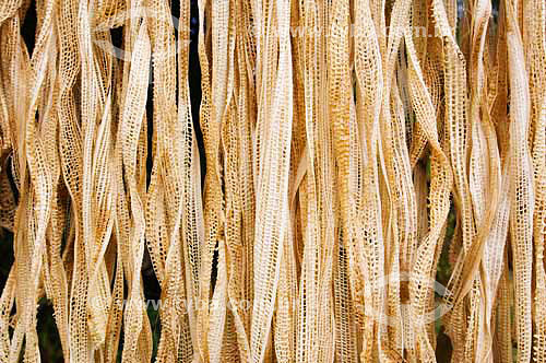  Fibras de bananeira secando - Quilombo Ivaporunduva - vale do Ribeira - Eldorado - SP - Brasil
data : abril 2006

  - Eldorado - São Paulo - Brasil