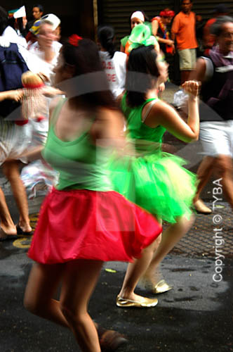  Foliões durante o desfile do Bloco de Carnaval 